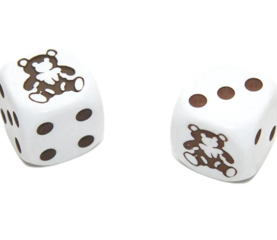 Dé spécial ours marron 2345 taille 16 mm