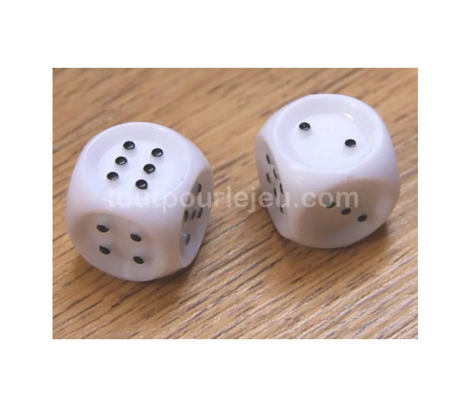 Dé tactile braille pour malvoyant pour jeu de 1 à 6 - 20 mm