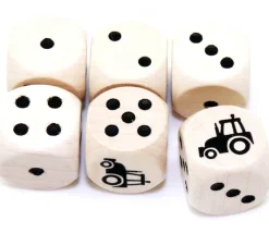 Dé tracteur 18 mm en bois naturel 12345