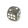 Dé translucide NOIR gris 16 mm