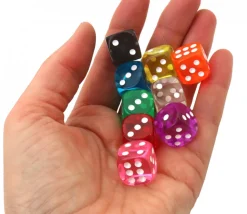 Dé translucide ROSE 16 mm