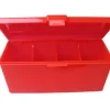 Deck box +320 cartes Boite 4 compartiments rouge plastique 21.7 x 8.2 x 10 cm vide