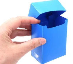 Deck box BLEU Pacifique - Boite cartes de jeux - plastique 9.5 x 7 x 4.5 cm