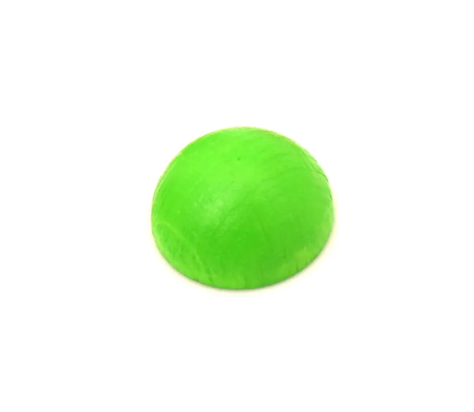Demi-Boule 1.5 cm couleur vert-clair en bois - dôme hêtre diamètre 15 mm