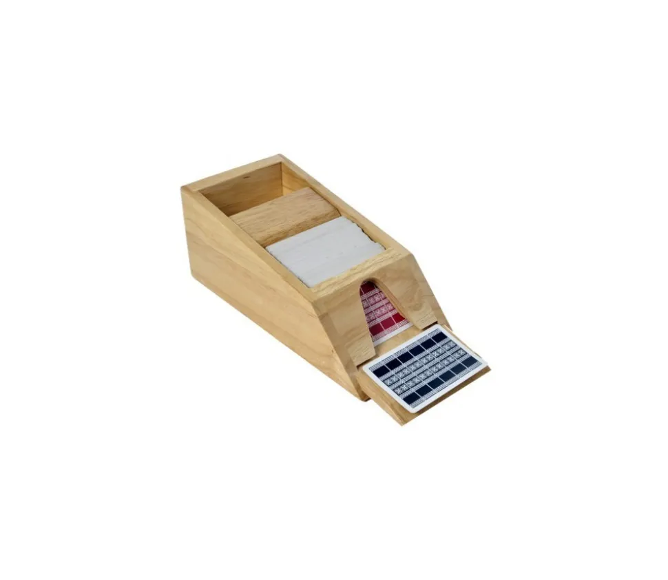 Distributeur de cartes jouer sabot en bois