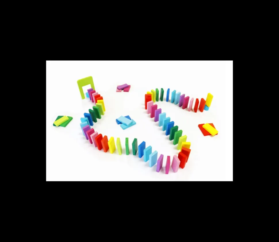 Dominos cascade 123 pièces en bois