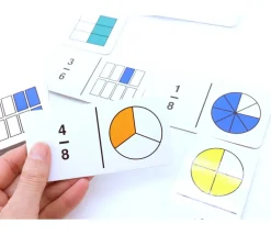 Dominos fractions arc en ciel jeu