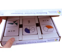 Dominos fractions arc en ciel jeu