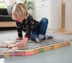 Dominos TRAINS en bois géant jeu