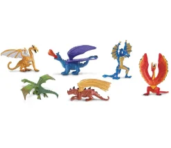 Dragons : 6 figurines dragons d'environ 6 cm