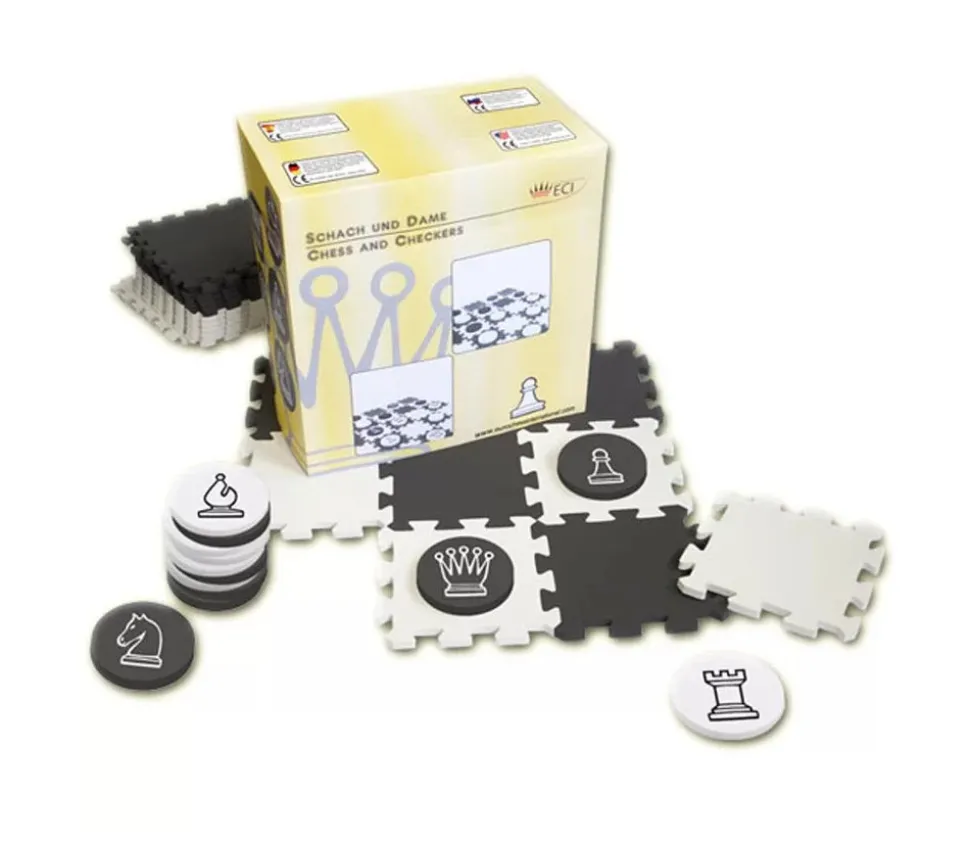Echecs et dames géants mousse. Taille XXL