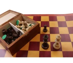 Echiquier Stylé tapis de jeu enroulable marron/jaune