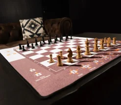 Echiquier tapis de jeu enroulable pédagogique 60x60 cm