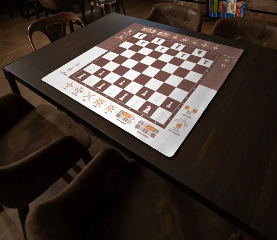 Echiquier tapis de jeu enroulable pédagogique 60x60 cm