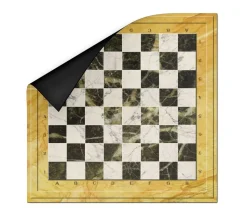 Echiquier tapis de jeu enroulable marbré 50x50 cm
