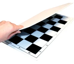 Echiquier tapis jeu pliable 51x51 cm noir / blanc