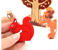 Ecureuil en bois 62 x 64 x 25 mm