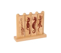 Empilement des diamants. Jeu bois repérage spatial