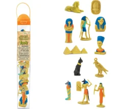 Epoque égyptienne : set 12 figurines livrées avec tube de rangement