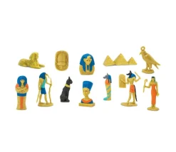 Epoque égyptienne : set 12 figurines livrées avec tube de rangement