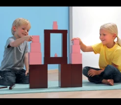 Escalier Marron Montessori - 10 briques en bois