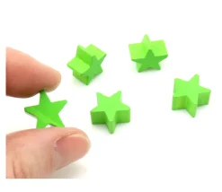 Etoile 15x15x8 mm jetons pions en bois 5 pointes