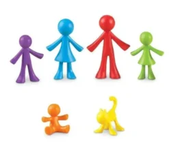Famille : 72 personnages de jeu multicolores environ 6 cm