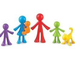 Famille : 72 personnages de jeu multicolores environ 6 cm