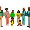 Famille africaine : 8 personnages figurines du monde grand modèle