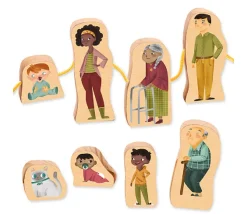 Familles du monde - 24 figurines bois à relier