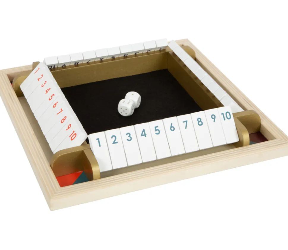 Fermez la boite 4 joueurs 28 cm - shut the box édition Or