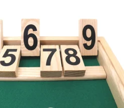 Fermez la boite jeu en bois 26.5 cm shut the box - Fabriqué en France