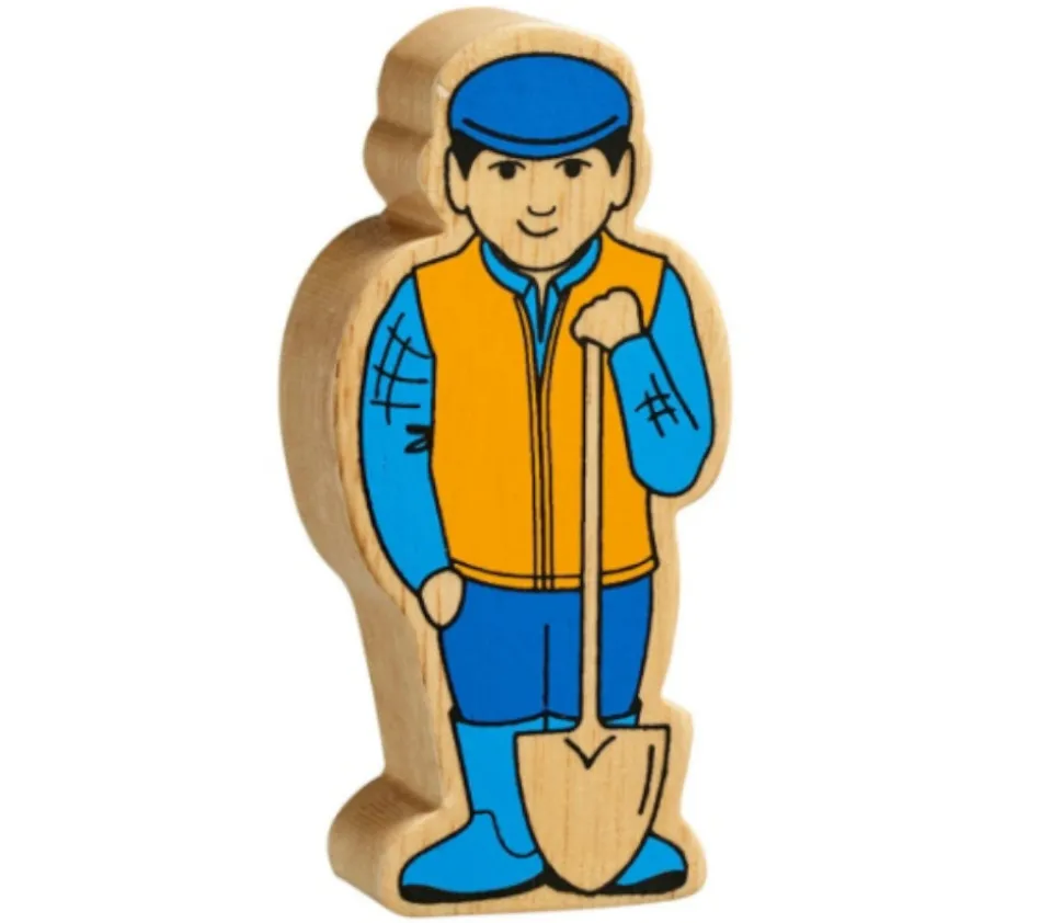 Fermier en bois coloré 100 x 46 x 25 mm personnage jeu