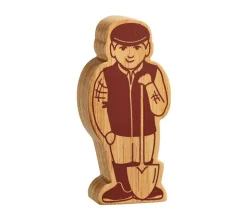 Fermier en bois naturel marron 100 x 46 x 25 mm personnage jeu