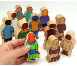 Fermier en bois naturel marron 100 x 46 x 25 mm personnage jeu