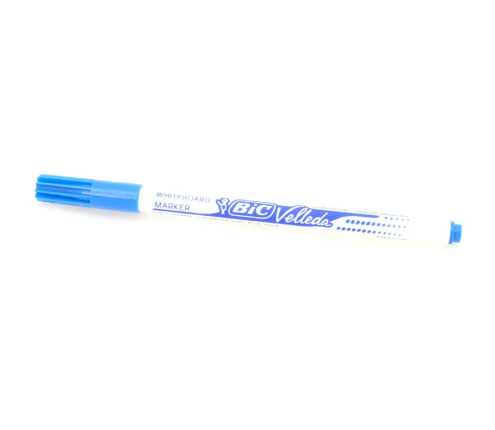 Feutre Velleda Bic bleu effaçable pour tableau blanc ou ardoise pointe fine