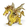 Figurine dragon doré 17 x 11 x 10,7 cm