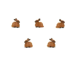 Figurine mini mini lapin marron 20 x 18 x 10 mm