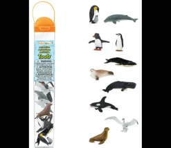 Figurines Antarctiques 6 cm- 10 animaux dans un tube