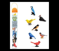 Figurines oiseaux 5/6 cm - 7 animaux dans un tube