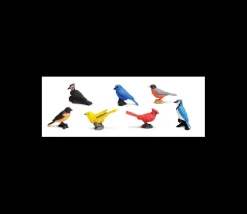 Figurines oiseaux 5/6 cm - 7 animaux dans un tube