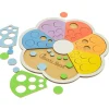 Fleur des ronds et couleurs - Jeu trieur en bois Montessori