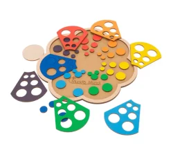 Fleur des ronds et couleurs - Jeu trieur en bois Montessori