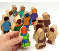 Garçon Ferme en bois 8 cm personnage jeu couleur naturelle