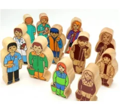 Garçon Ferme en bois 8 cm personnage jeu couleur naturelle