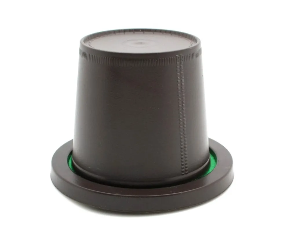 Gobelet avec couvercle 8 x 7.5 cm plastique intérieur feutrine