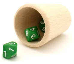 Gobelet en bois de 60 x 85 mm - verre ou lancer de dés