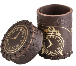 Gobelet lancer dés en cuir Steampunk