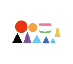 Grammaire 2 Montessori 50 symboles magnétiques (10 formes)