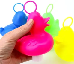 Grand Canard 15 cm rose pour jeu de pêche bec fermé - à l'unité